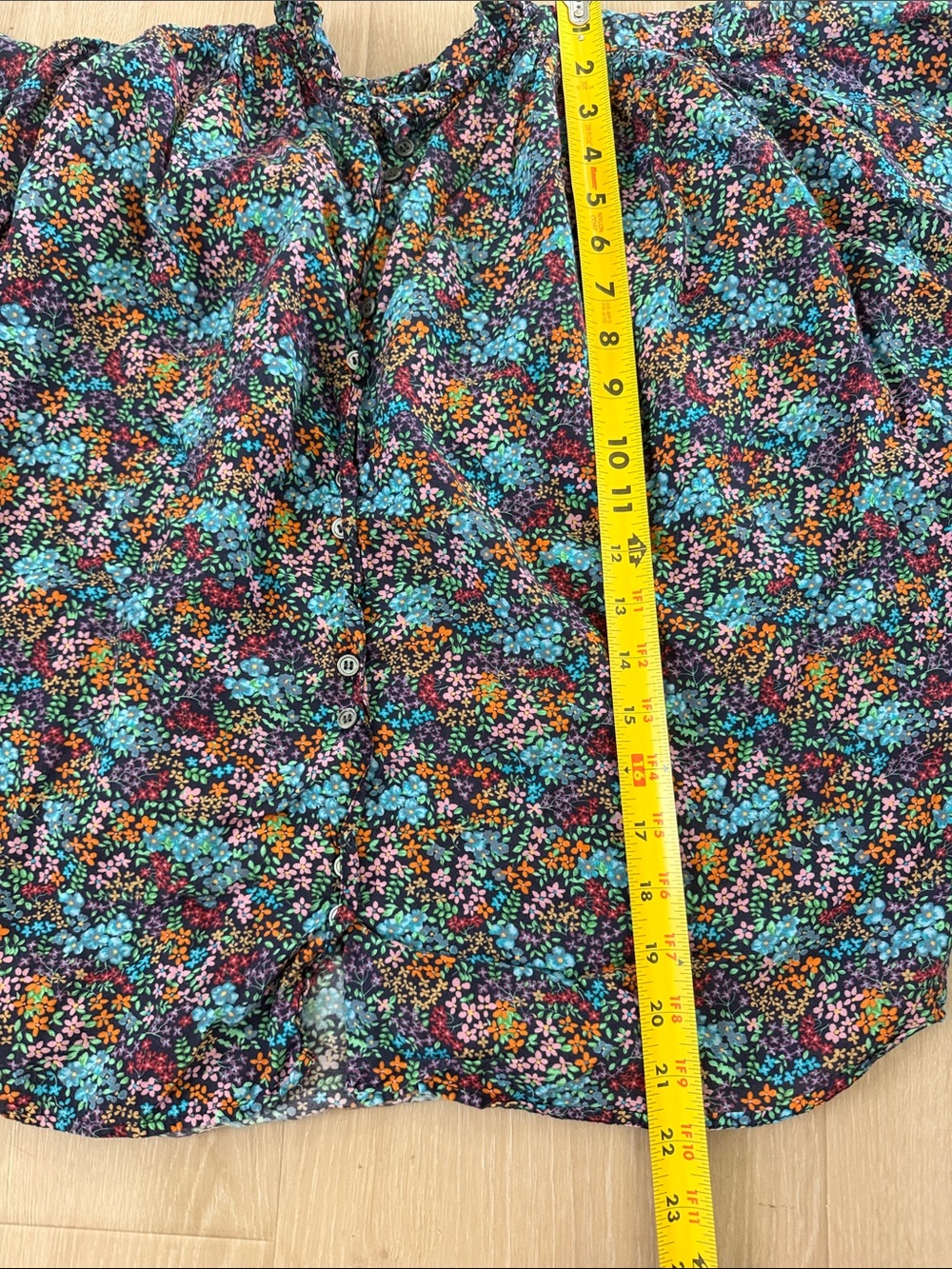 DÔEN Rose Top Navy Lady Bird Floral M - Picture 7 of 8